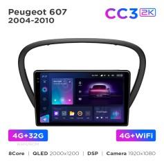 Radio samochodowe Teyes CC3 2k 4+32 Gb Peugeot 607 2004-2010 9"