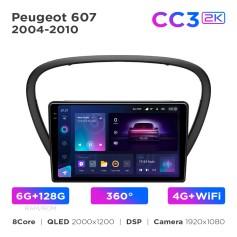 Radio samochodowe Teyes CC3 2k 6+128 Gb 360° Peugeot 607 2004-2010 9