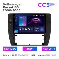 Radio samochodowe Teyes CC3 2k 6+128 Gb 360° Volkswagen Passat B5 2000-2005 9"
