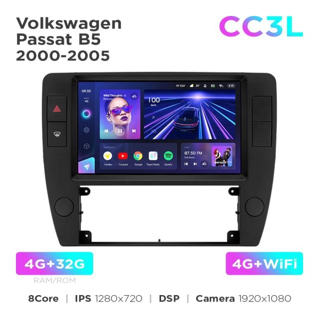 Radio samochodowe do Volkswagen Passat B5 2000-2005 Teyes CC3L 4+32 Gb 9"