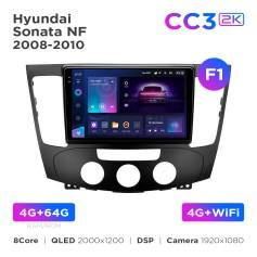 Radio samochodowe Teyes CC3 2k 4+64 Gb Hyundai Sonata NF 2008-2010 (F1) 9"