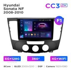 Radio samochodowe Teyes CC3 2k 6+128 Gb 360° Hyundai Sonata NF 2008-2010 (F1) 9"