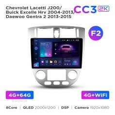 Radio samochodowe Teyes CC3 2k 4+64 Gb Chevrolet Lacetti J200 / Buick Excelle Hrv 2004-2013/Daewoo Gentra 2 2013-2015 (F2) 10"