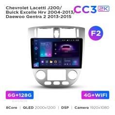 Radio samochodowe Teyes CC3 2k 6+128 Gb Chevrolet Lacetti J200 / Buick Excelle Hrv 2004-2013 / Daewoo Gentra 2 2013-2015 (F2) 10"