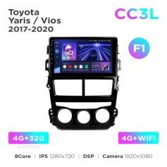 Radio samochodowe do Toyota Yaris / Vios 2017-2020 (F1) Teyes CC3L 4+32 Gb 9"