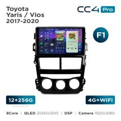 Radio samochodowe Teyes CC4 Pro 2k 12+256 Gb Toyota Yaris / Vios 2017-2020 (F1) 9"