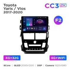 Radio samochodowe Teyes CC3 2k 4+32 Gb Toyota Yaris / Vios 2017-2020 (F2) 9