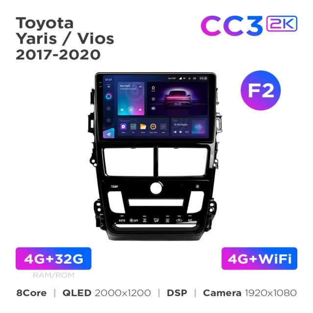 Radio samochodowe Teyes CC3 2k 4+32 Gb Toyota Yaris / Vios 2017-2020 (F2) 9