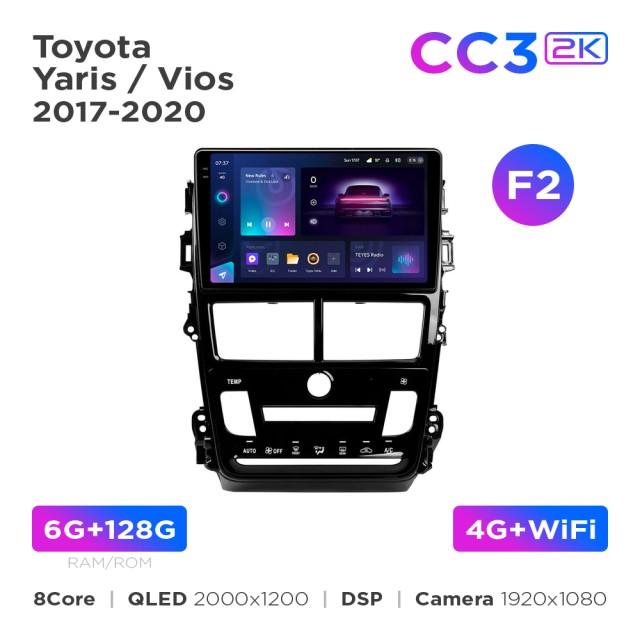 Radio samochodowe Teyes CC3 2k 6+128 Gb Toyota Yaris / Vios 2017-2020 (F2) 9"