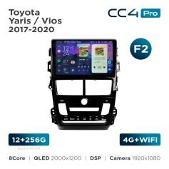 Radio samochodowe Teyes CC4 Pro 2k 12+256 Gb Toyota Yaris / Vios 2017-2020 (F2) 9"