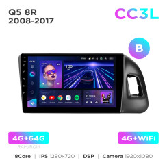 Radio samochodowe Teyes CC3L 4+64 Gb Audi Q5 8R 2008-2017 (B) 9"
