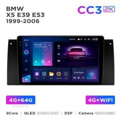 Radio samochodowe Teyes CC3 2k 4+64 Gb BMW X5 E39 E53 1999-2006 (maximum equipment) 9"