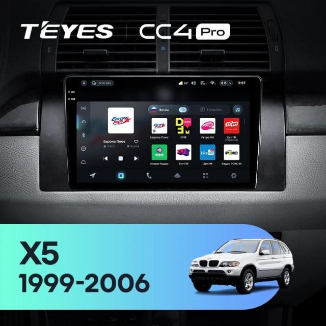 Radio samochodowe Teyes CC4 Pro 2k 8+128 Gb BMW X5 E39 E53 1999-2006 (maximum equipment) 9"
