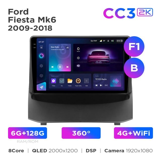 Radio samochodowe Teyes CC3 2k 6+128 Gb 360° Ford Fiesta Mk6 2009-2018 (F1) (B) 9"