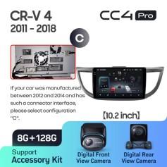 Radio samochodowe Teyes CC4 Pro 2k 8+128 Gb Honda CR-V 4 RM RE 2011-2018 (C) 10"
