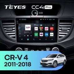 Radio samochodowe Teyes CC4 Pro 2k 12+256 Gb Honda CR-V 4 RM RE 2011-2018 (C) 10"