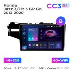 Radio samochodowe Teyes CC3 2k 4+32 Gb Honda Jazz 3 / Fit 3 GP GK 2013-2020 (B) 10"