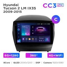 Radio samochodowe Teyes CC3 2k 6+128 Gb 360° Hyundai Tucson 2 LM IX35 2009-2015 (C) 9"