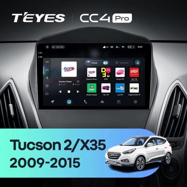 Radio samochodowe Teyes CC4 Pro 2k 8+128 Gb Hyundai Tucson 2 LM IX35 2009-2015 (C) 9"