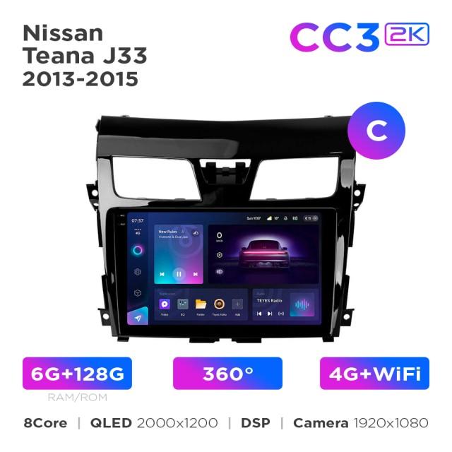 Radio samochodowe Teyes CC3 2k 6+128 Gb 360° Nissan Teana J33 2013-2015 (C) 10"
