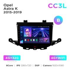Radio samochodowe do Opel Astra K 2015-2022 (B) Teyes CC3L 4+32 Gb 9"
