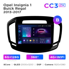 Radio samochodowe Teyes CC3 2k 6+128 Gb 360° Opel Insignia 1 / Buick Regal 2013-2017 (B) 9"