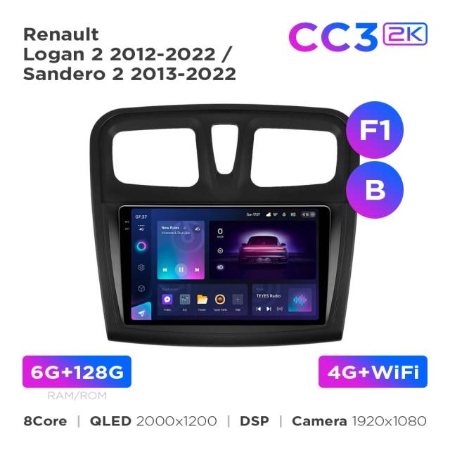 Radio samochodowe Teyes CC3 2k 6+128 Gb Renault Logan 2 2012-2022 / Sandero 2 2013-2022 (F1) (B) 9