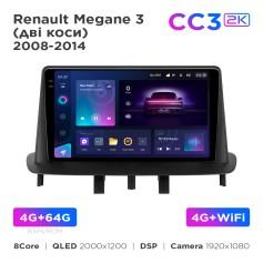Radio samochodowe Teyes CC3 2k 4+64 Gb Renault Megane 3 2008-2014 9