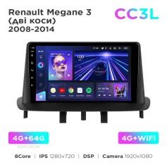 Radio samochodowe Teyes CC3L 4+64 Gb Renault Megane 3 2008-2014 9"