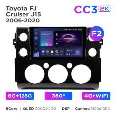 Radio samochodowe Teyes CC3 2k 6+128 Gb 360° Toyota FJ Cruiser J15 2006-2020 (F2) 9"