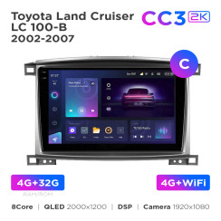 Radio samochodowe Teyes CC3 2k 4+32 Gb Toyota Land Cruiser LC 100-B 2002-2007 (C) 10"