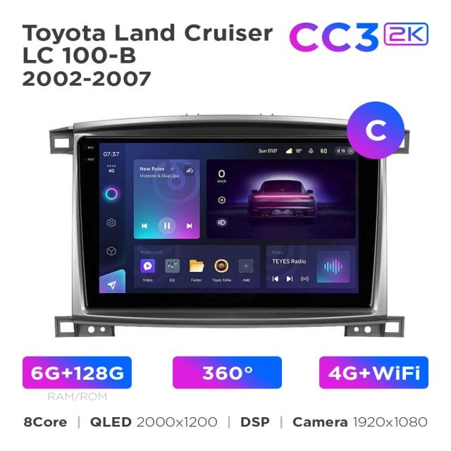 Radio samochodowe Teyes CC3 2k 6+128 Gb 360° Toyota Land Cruiser LC 100-B 2002-2007 (C) 10