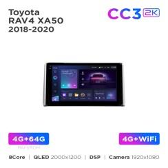 Radio samochodowe Teyes CC3 2k 4+64 Gb Toyota RAV4 XA50 (1 Din) 2018-2023 10"