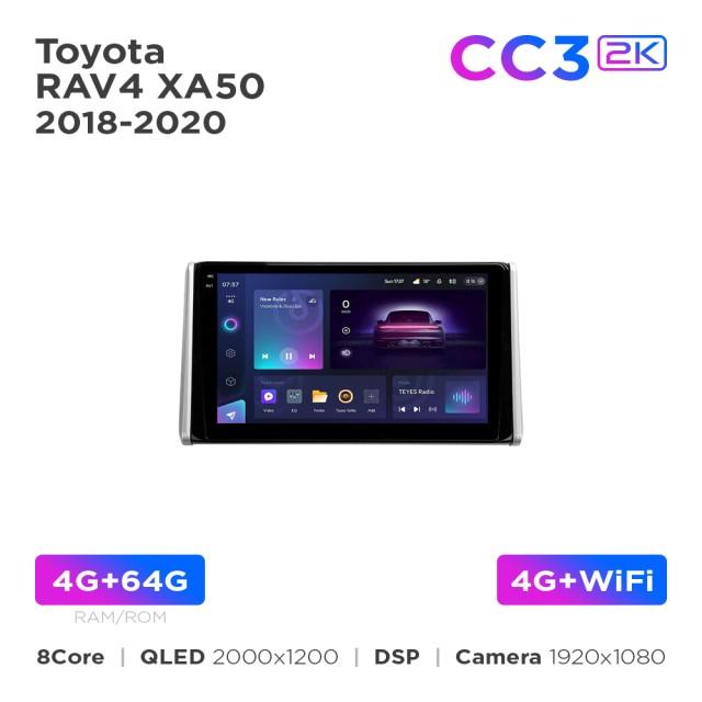Radio samochodowe Teyes CC3 2k 4+64 Gb Toyota RAV4 XA50 (1 Din) 2018-2023 10"