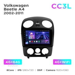 Radio samochodowe Teyes CC3L 4+64 Gb Volkswagen Beetle A4 2002-2011 9"