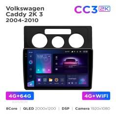 Radio samochodowe Teyes CC3 2k 4+64 Gb Volkswagen Caddy 2K 3 2004-2010 10"
