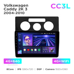 Radio samochodowe Teyes CC3L 4+64 Gb Volkswagen Caddy 2K 3 2004-2010 10"