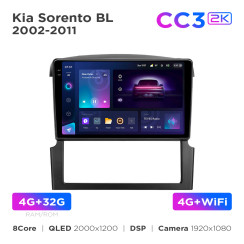 Radio samochodowe Teyes CC3 2k 4+32 Gb Kia Sorento BL 2002-2011 9"