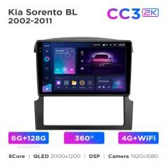 Radio samochodowe Teyes CC3 2k 6+128 Gb 360° Kia Sorento BL 2002-2011 9