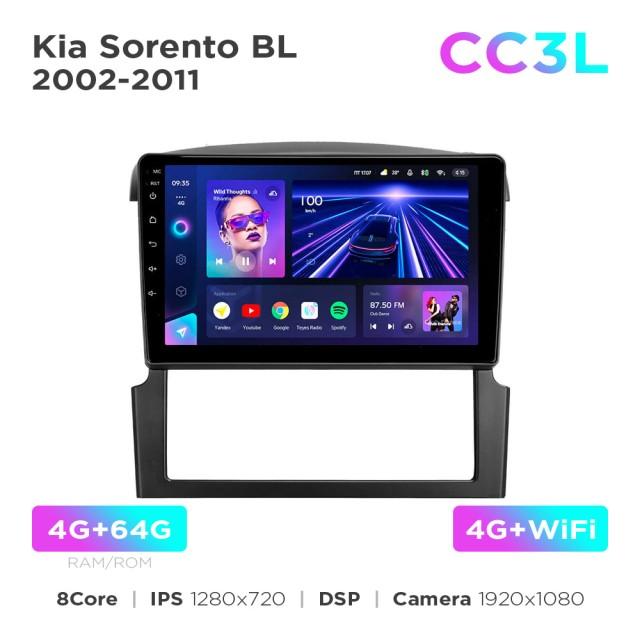 Radio samochodowe Teyes CC3L 4+64 Gb Kia Sorento BL 2002-2011 9"