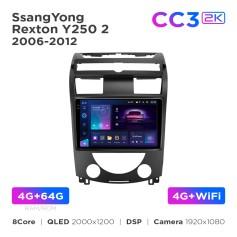 Radio samochodowe Teyes CC3 2k 4+64 Gb SsangYong Rexton Y250 2 2006-2012 10"