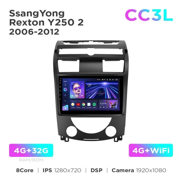 Radio samochodowe do SsangYong Rexton Y250 2 2006-2012 Teyes CC3L 4+32 Gb 10"