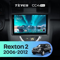 Radio samochodowe Teyes CC4 Pro 2k 8+128 Gb SsangYong Rexton Y250 2 2006-2012 10"