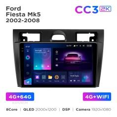 Radio samochodowe Teyes CC3 2k 4+64 Gb Ford Fiesta Mk5 2002-2008 9"