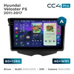 Radio samochodowe Teyes CC4 Pro 2k 8+128 Gb Hyundai Veloster FS 2011-2017 (A) 9"