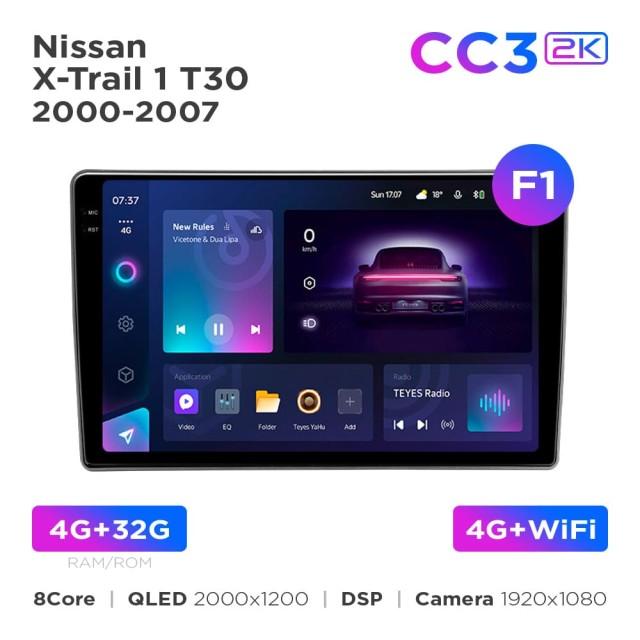 Radio samochodowe Teyes CC3 2k 4+32 Gb Nissan X-Trail 1 T30 2000-2007 (F1) 10"