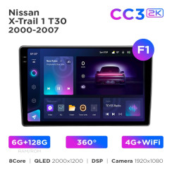 Radio samochodowe Teyes CC3 2k 6+128 Gb 360° Nissan X-Trail 1 T30 2000-2007 (F1) 10"