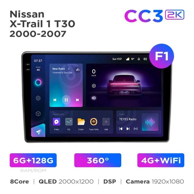 Radio samochodowe Teyes CC3 2k 6+128 Gb 360° Nissan X-Trail 1 T30 2000-2007 (F1) 10"