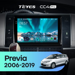 Radio samochodowe Teyes CC4 Pro 2k 12+256 Gb Toyota Previa XR50 2006-2019 9"