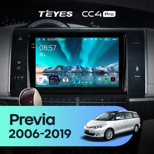Radio samochodowe Teyes CC4 Pro 2k 12+256 Gb Toyota Previa XR50 2006-2019 9"